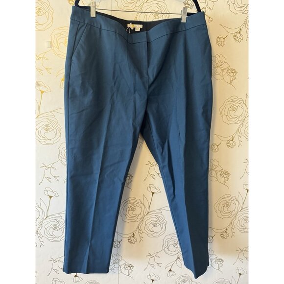 Boden Pants Womens Size 20/22 Ankle  Tapered High Rise Stretch Blue Teal 045 - Picture 1 of 7